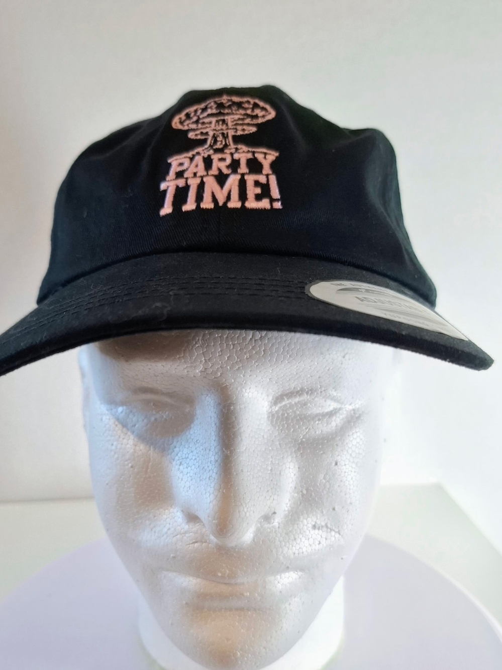 Volcom Black Baseball Cap with Pink "Party Time!" Embroidery - Picture 9 of 9